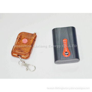 Remote Heated Vests Battery , 7.4v 2200mah Li-ion Rechargable Battery Pack With 4-heat Settings